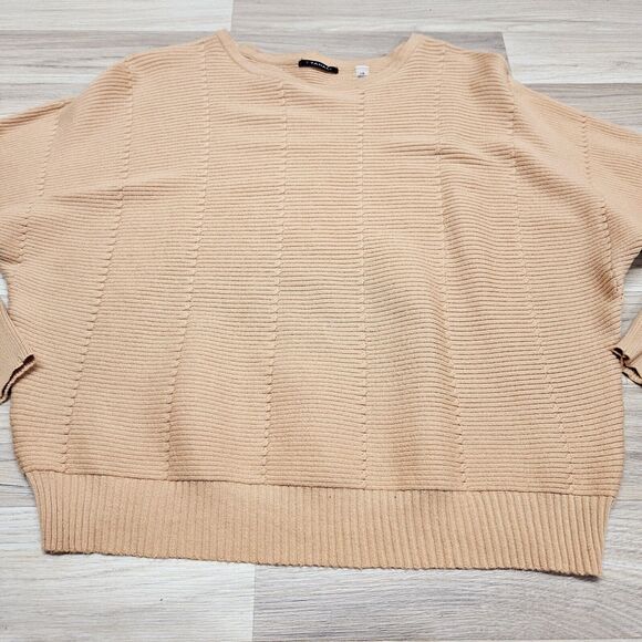 Tahari Womens Tan Solid Color Stretch Pullover Sweater Large - Picture 2 of 7